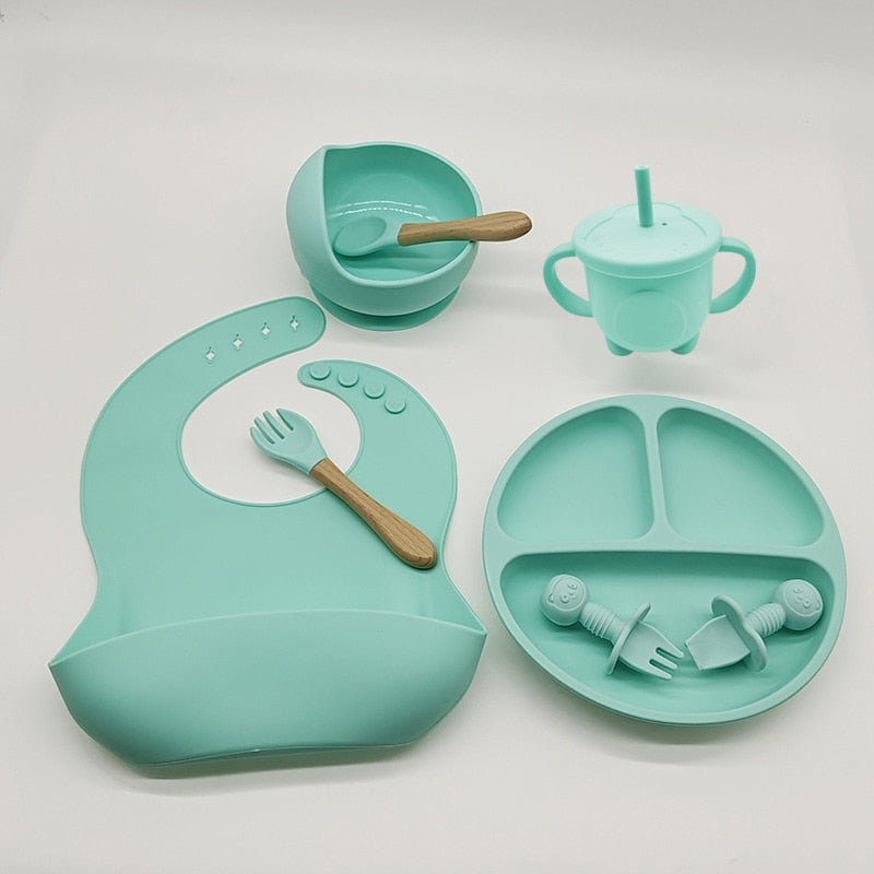 Set de Vajilla Infantil de Silicona para Bebés